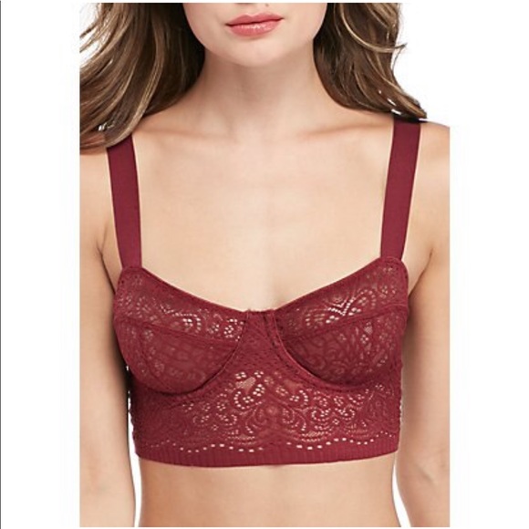 Free People Other - Free People Abigail Longline deep merlot Demi Bra
